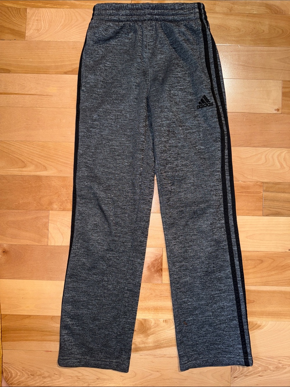 adidas Kids Gray Heather Joggers with Black Side Stripes NWOT